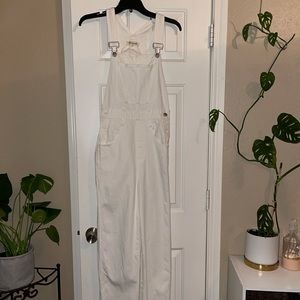Madewell Straight Leg overalls white denim